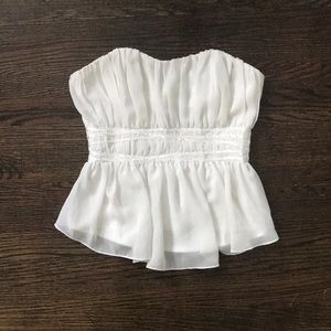 White Elegant Tube Top